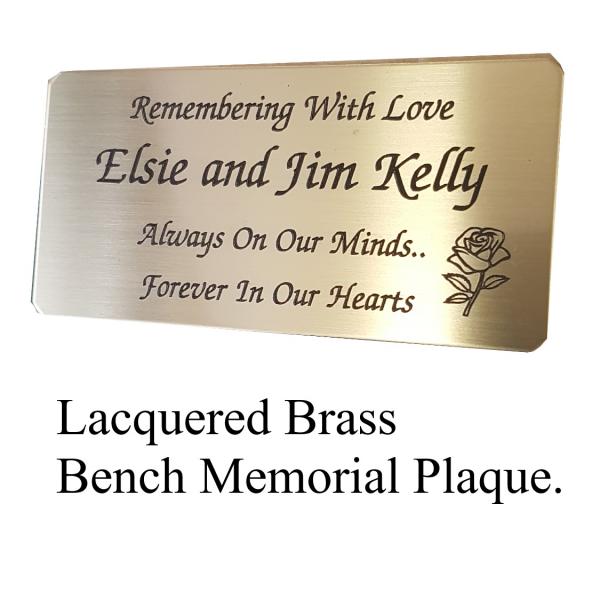 Lacquered Memorial Bench Plaque – TSL-Engraving