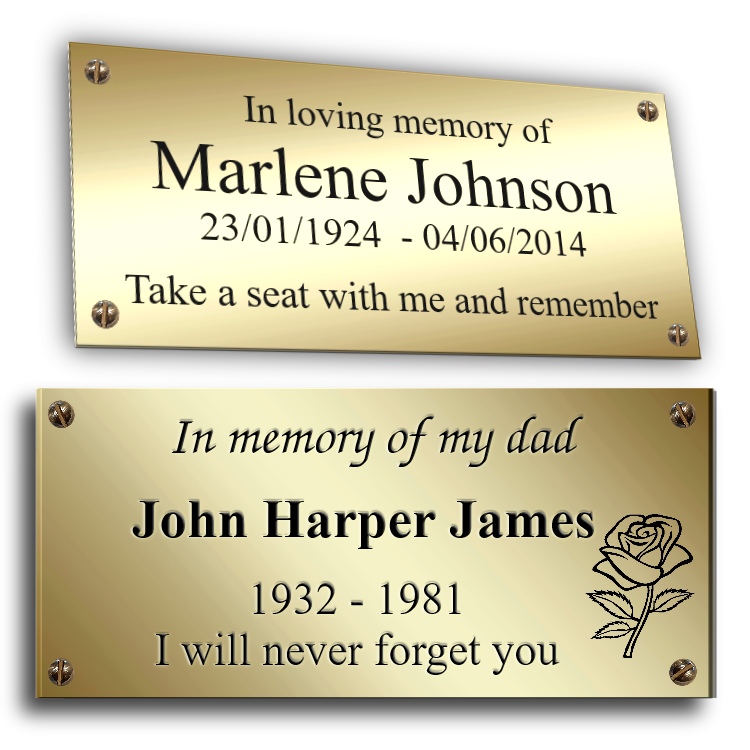 Personalised engraved memorial plaque 4 star shape solid brass engraved nameplate 